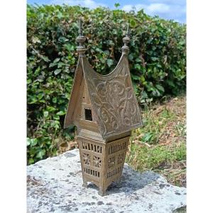 Scale Model Of A Rice Granary – Cast From Chiseled Brass – Indonesia – Late 19th, Early 20th Century