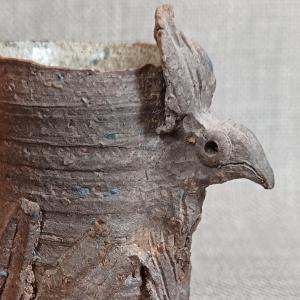 Zoomorphic Vase, Stoneware, Jean-paul And Suzy Brunet, Atelier Palègre, Circa 1975