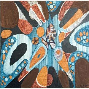 Tapestry Cartoon By Michèle Van Hout Le Beau, Circa 1970