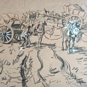 The Paris Construction Sites By Georges Redon, Drawing 1896.