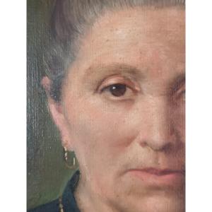 Portrait Of A Woman By émile Brunet (1869-1943) Oil On Canvas - 1895