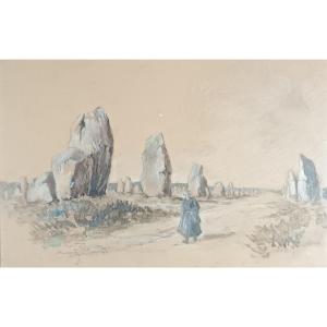 The Carnac Alignments – Mixed Media On Paper – 1950