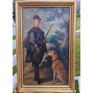 Painting By Charles Landelle Portrait As A Hunter Of Cardinal Ferdinand Of Austria Velasquez