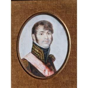 Miniature On Ivory Representative Marshal Maréchal Ney Under Napoleon Empire