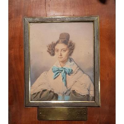 Watercolor Portrait Johann Friedrich Dietler (1804-1874) Alix Binsse