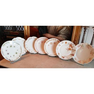 7 Haviland Porcelain Decorative Assortment Plates Limoges