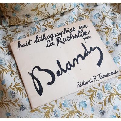 Series Of Eight Lithographs From La Rochelle By Gaston Balande Touzeau Editions