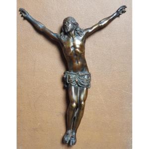 Large Living Christi Corpus Of Crucifix In Bronze 18th