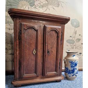 18th Century Louis XIV Regency Style Master Cabinet In Walnut Brittany