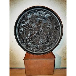 Painted Terracotta Dish, The Judgment Of Paris, England Nineteenth Century