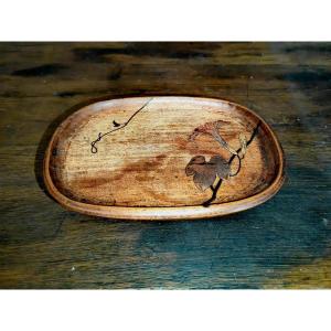 Elegant Lacquered Wood Tray, Hiramaki-e, Japan Meiji 19th Century