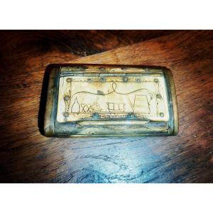 Folk Art: Pretty Snuff Box, Horn & Brass, Kitchen Tools