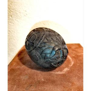 Powder Pear, Whole Coconut, Carved, Allegories Of The Navy, Early 19th Century Convict