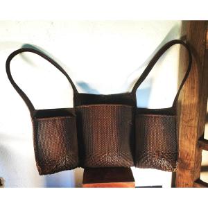 Rare Basketwork Belly Hood, Herbalist Gatherer, Vietnam 19th Century 