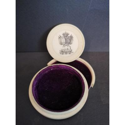 Unique Item, Presence Ivory Token Jules Mallet, Northern Railways, 19thc