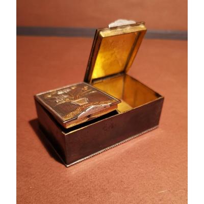 Double Snuffer, Japanese Shakudo Or European Japonism, Beautiful Quality, Circa 1880