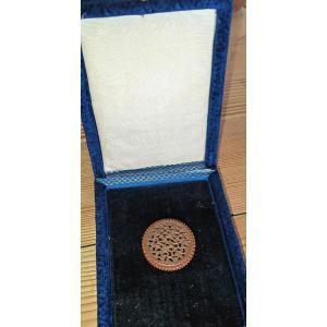 Vinaigrette, Carved Corozzo Nut, Perfume, 19th Century