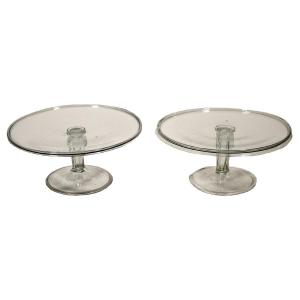 Pair Of 18th Century Glass Trays