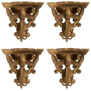 Set Of Four Regence Wall Brackets
