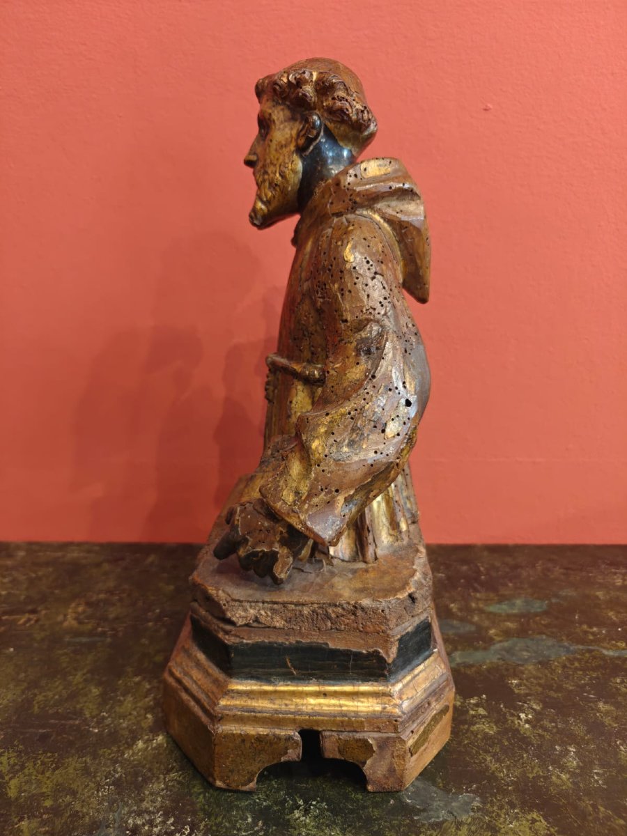 Mezzobusto ligneo raffigurante San Francesco-photo-3