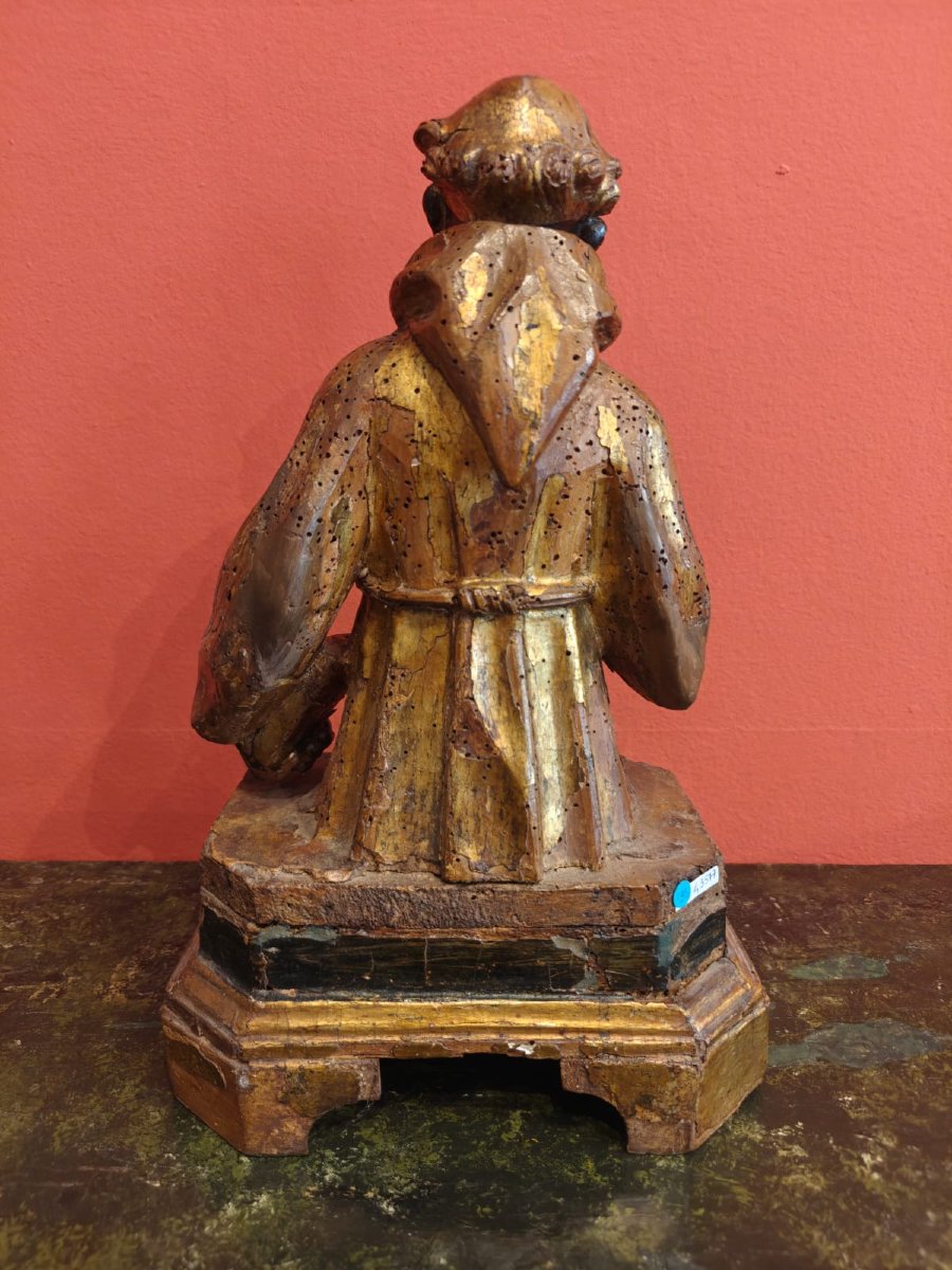 Mezzobusto ligneo raffigurante San Francesco-photo-4
