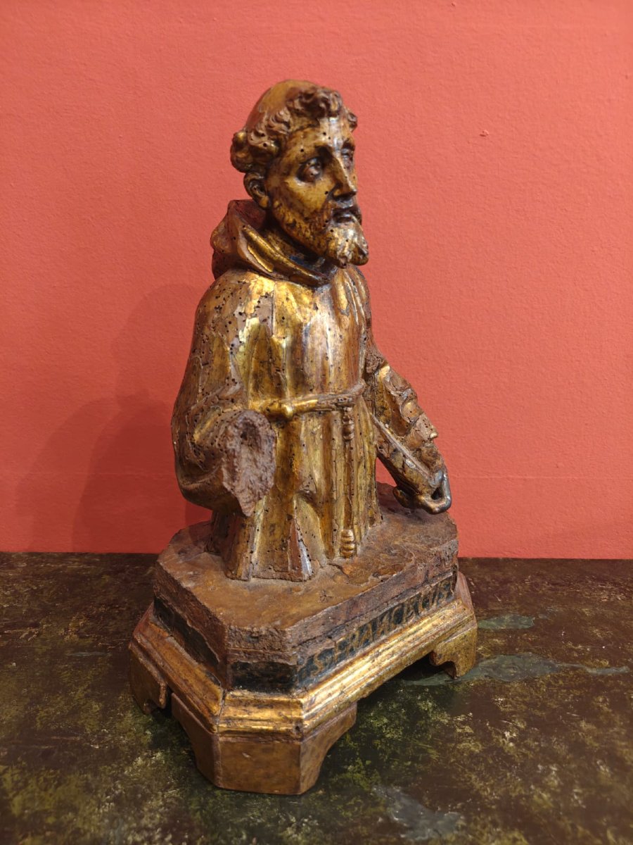 Mezzobusto ligneo raffigurante San Francesco-photo-5