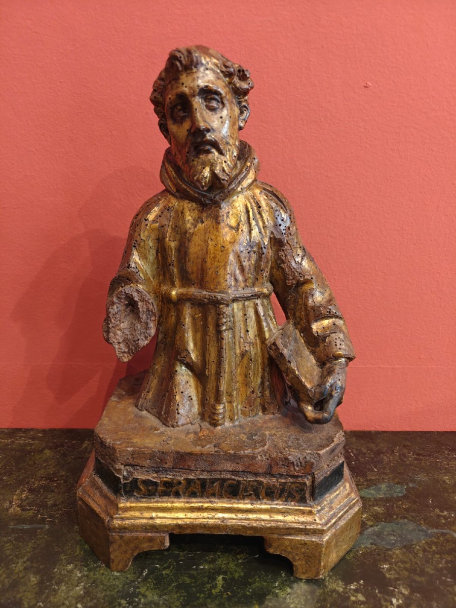 Mezzobusto ligneo raffigurante San Francesco