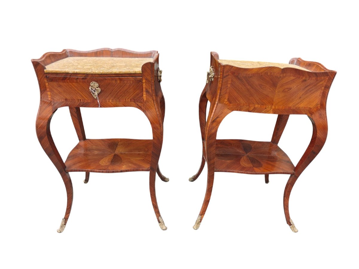 Coppia di tavolini da notte Luigi XV-photo-2