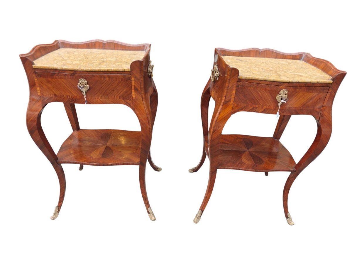 Coppia di tavolini da notte Luigi XV-photo-4