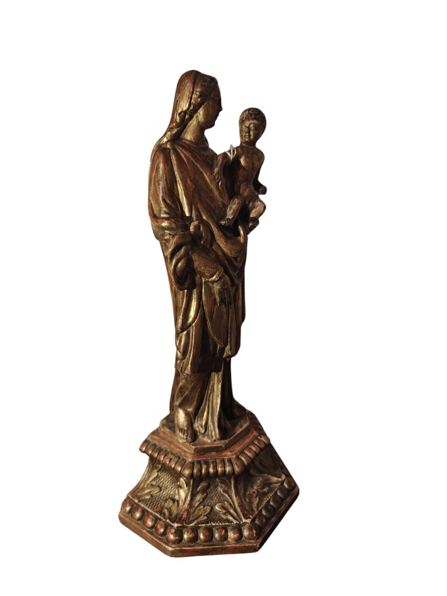 Scultura lignea di Madonna con Bambino-photo-2