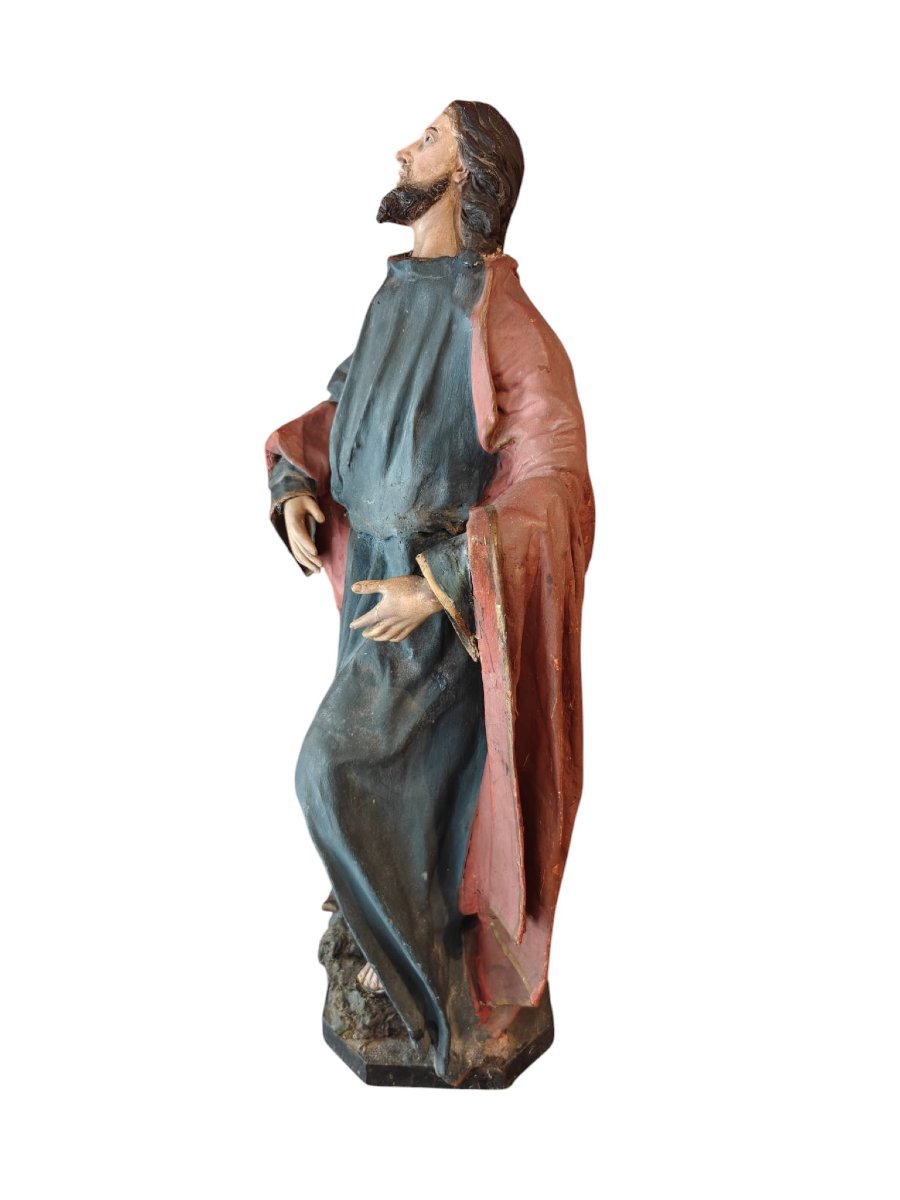 Cristo in cartapesta e terracotta-photo-3