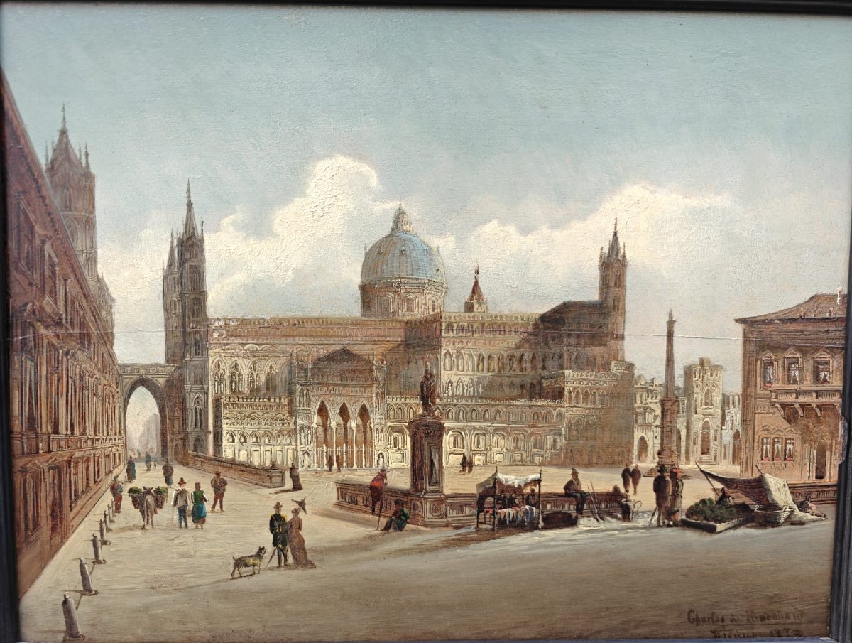 Veduta Duomo di Palermo - Karl Kaufmann 1873-photo-4