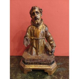 Mezzobusto ligneo raffigurante San Francesco