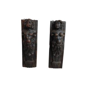 Coppia di cariatidi cinquecentesche