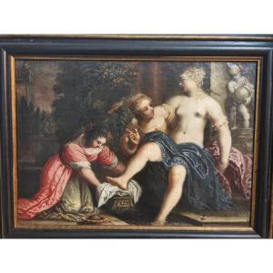 Betsabea al bagno, ambito Pietro Liberi