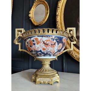 Imari Porcelain Cup Mounted On Bronze - Napoleon III Period