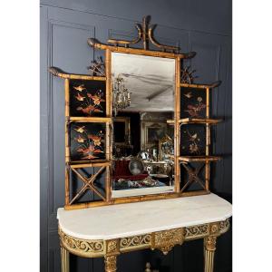 Japanese Shelf Mirror From The Napoleon III Period Attributed To Perret And Vibert