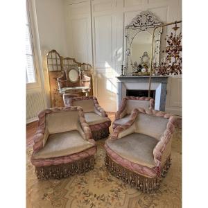 Set Of 4 Napoleon III Period Armchairs - 19th Century