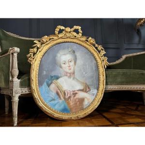 Pastel From The Louis XVI Period Attributed To Fredou Representing The Portrait Of A Woman - 18th Century