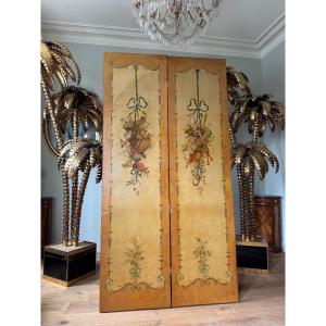 Pair Of 19th Century Louis XVI Style Painted Wood Paneling