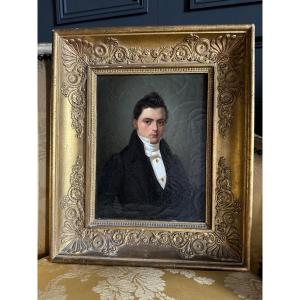 Empire Period Portrait Of An Elegant Young Man, After Louis Léopold Boilly