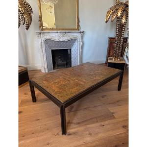 20th Century Coffee Table By Georges Ciancimino In End Grain Marquetry
