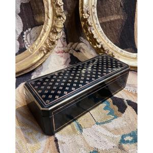 Inlaid Box With The Queen Of Napoleon III - Nineteenth