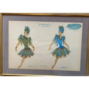 André Levasseur Theater Costume Project For The Ballet De La Mer