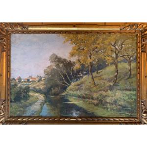 Belgian School Landscape By Marie Meuret Philippot