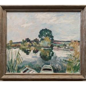 Landscape By Paul Petit, A Lorraine Painter 