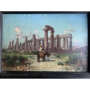 19th Century School View Of Agrigento