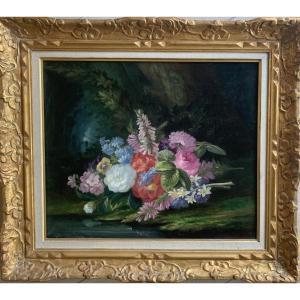 Still Life With Flowers By Joveneau