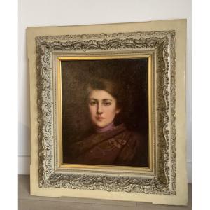 Portrait Of A Young Woman With A Beauty Mark By Philippe Lattard 