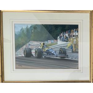 Formula 1 Michael Maule Spa Grand Prix With Autograph From Damon Hill